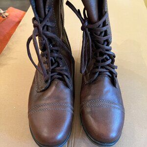 Steve Madden Women's Leather Brown Boots Size 11